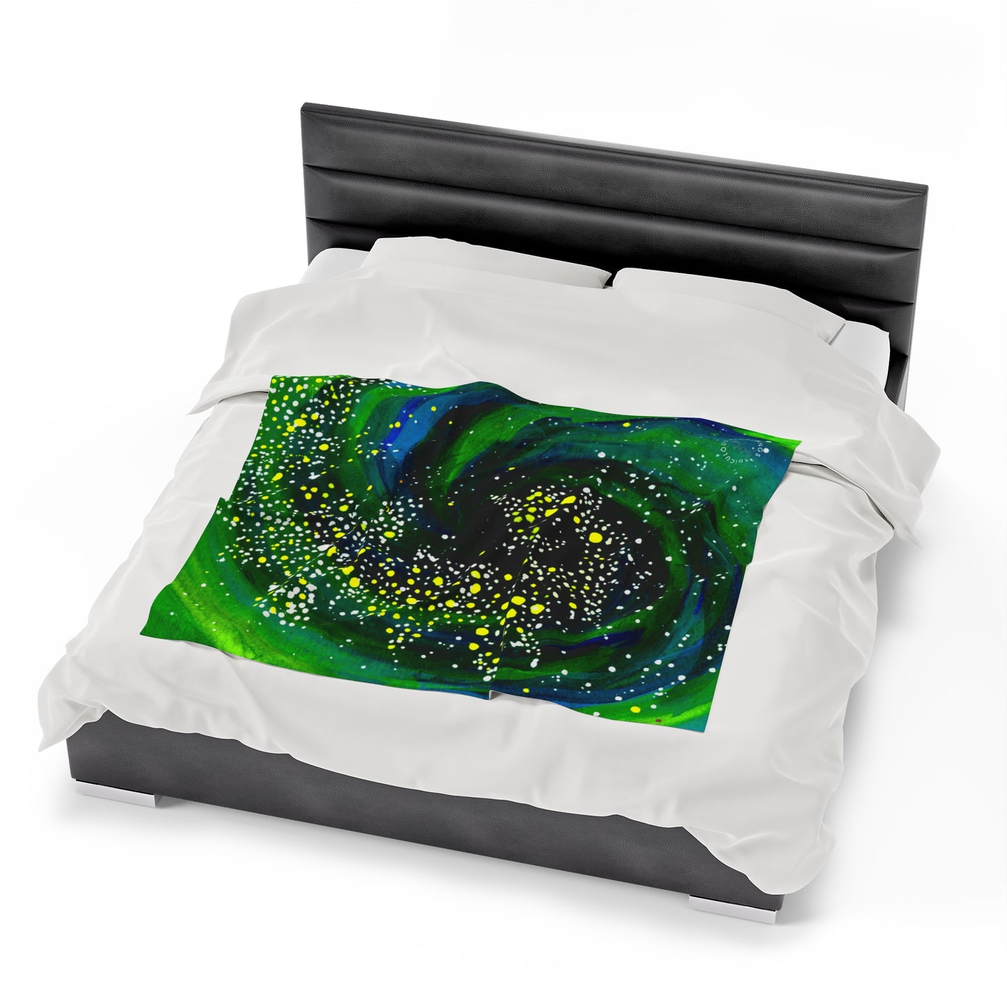 Spiral Galaxy Velveteen Plush Blanket