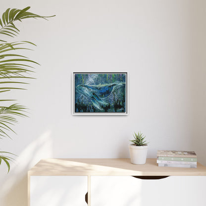Watercolor Whale Framed Wall Art