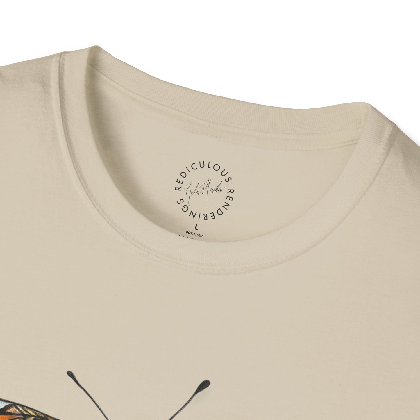 Butterfly Unisex Softstyle Print T-Shirt