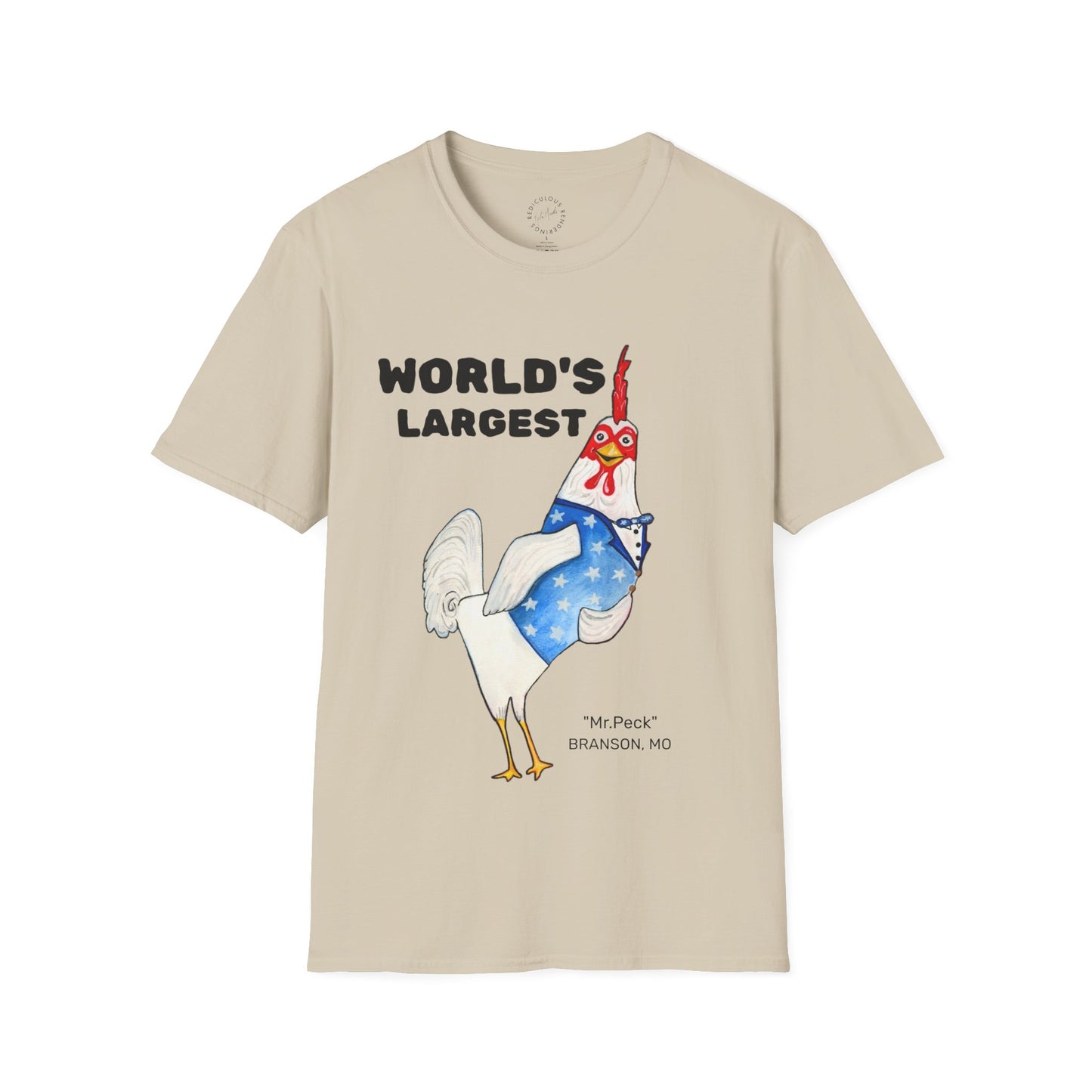 World's Largest Chicken T-Shirt — Funny Patriotic Rooster Tee