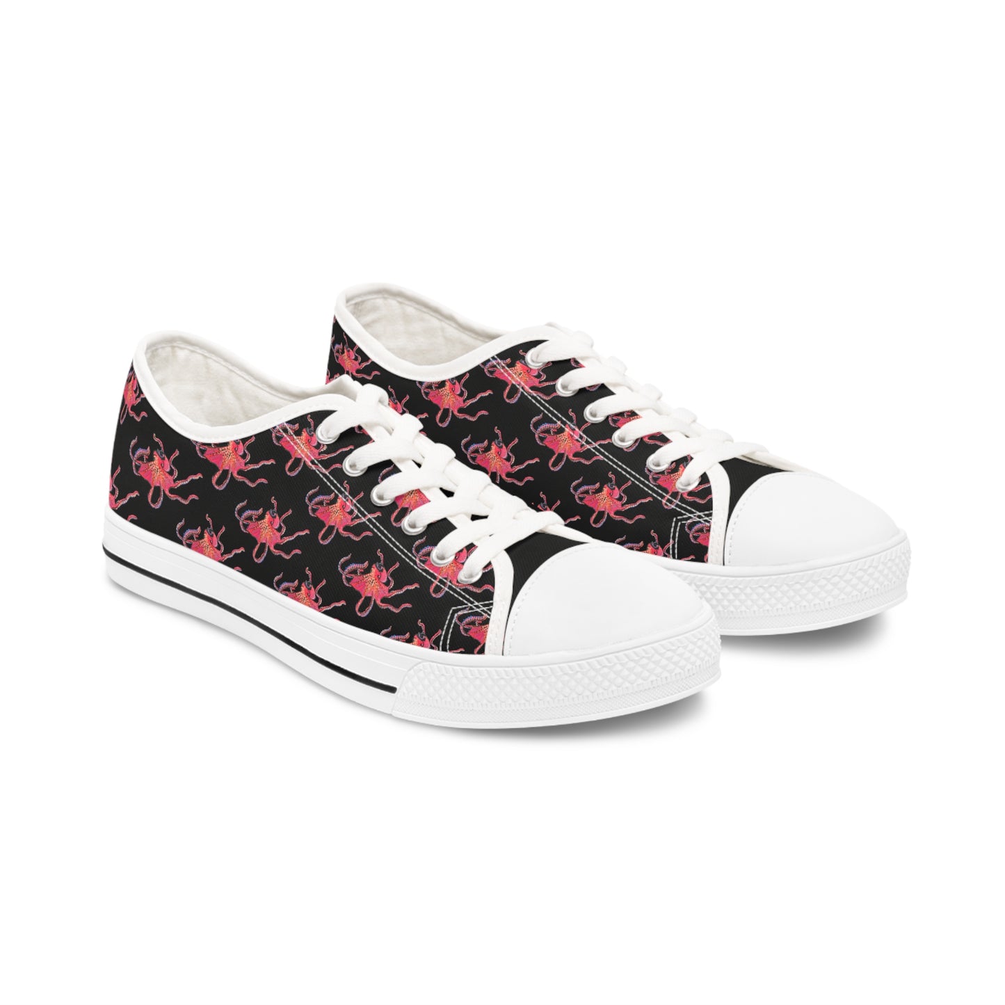 Unisex Red Octopus Classic Low Top Sneakers