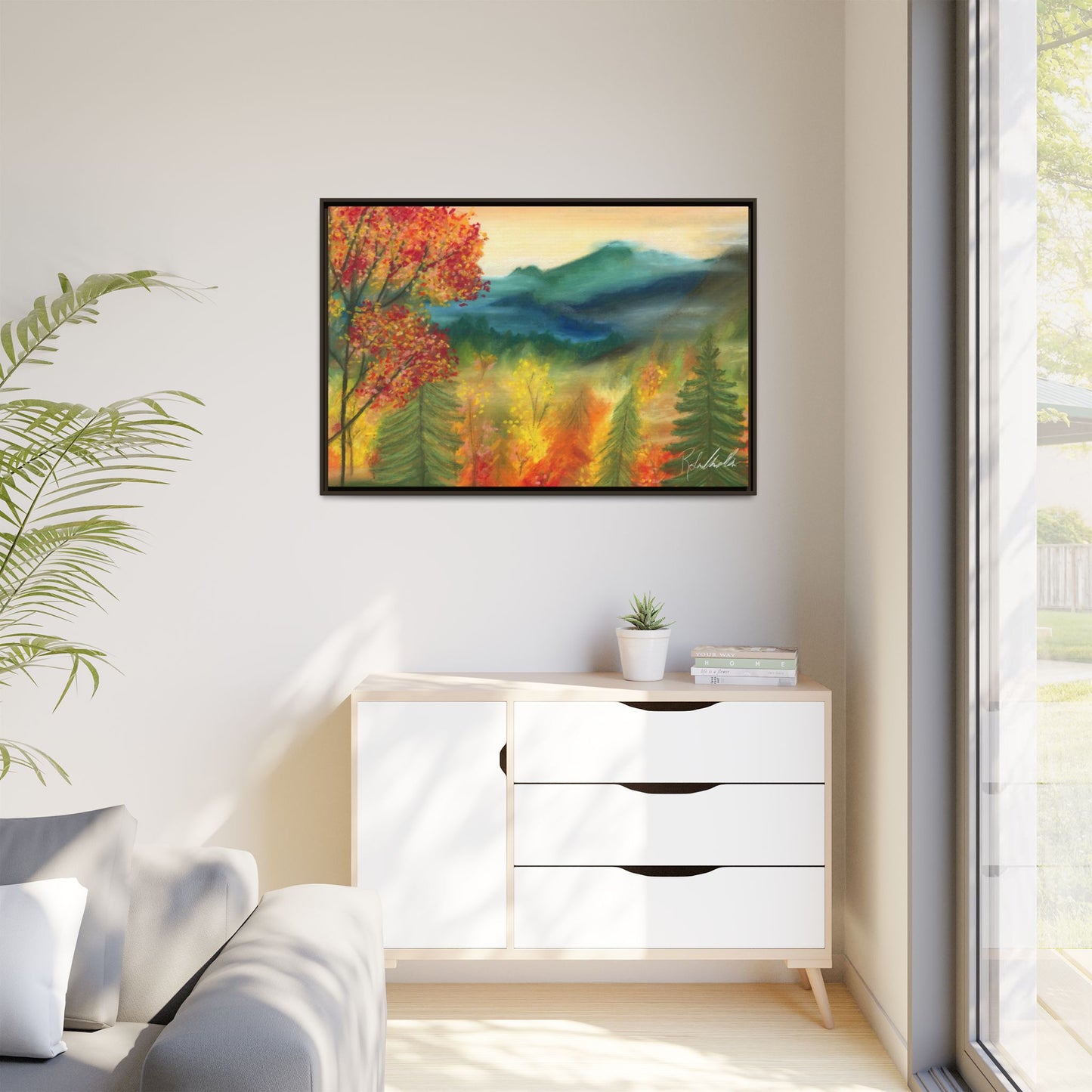 Fall Mountains Framed Wall Art