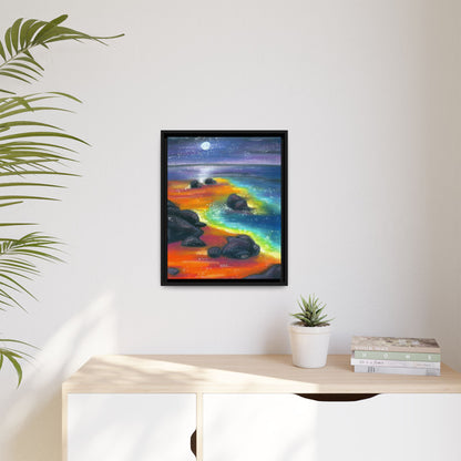 Beach at Night Frame Wall Art