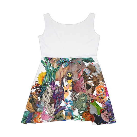 Animal Mashup Women's Skater Dress (AOP)