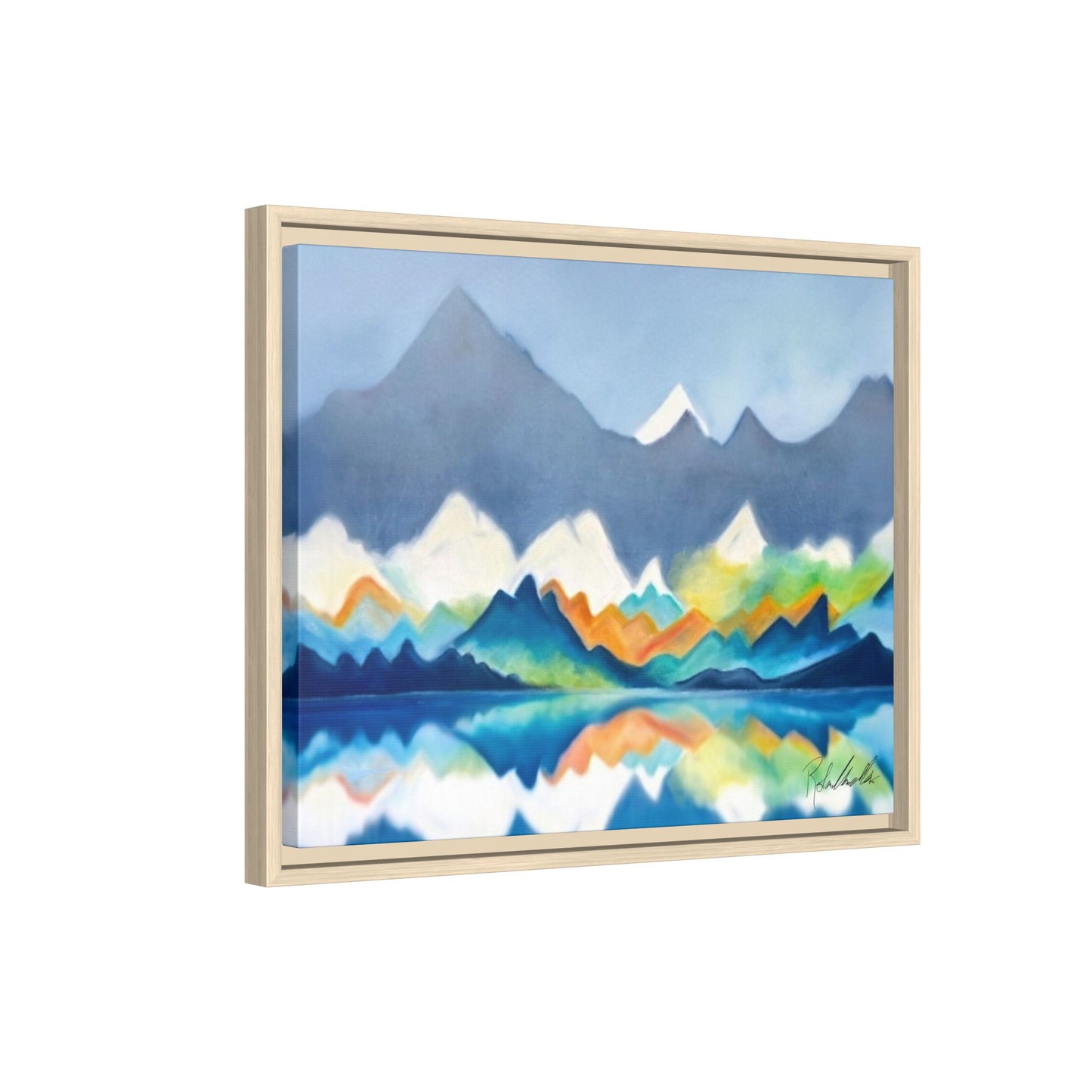 Blue and Gray Smokey Mountains Framed Wall Art