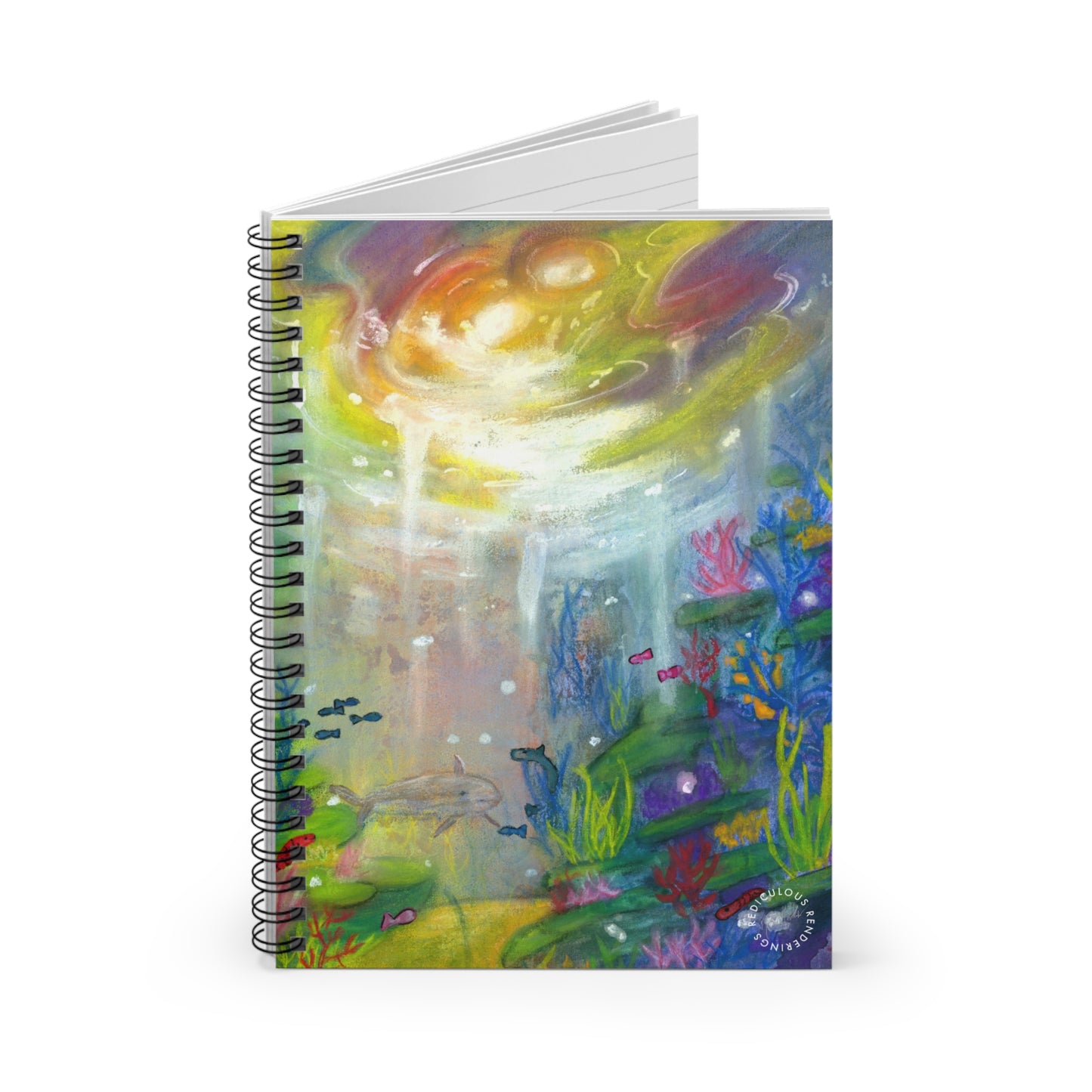 Coral Reef Ruled Line Notebook 118 Pages, Printed Cover