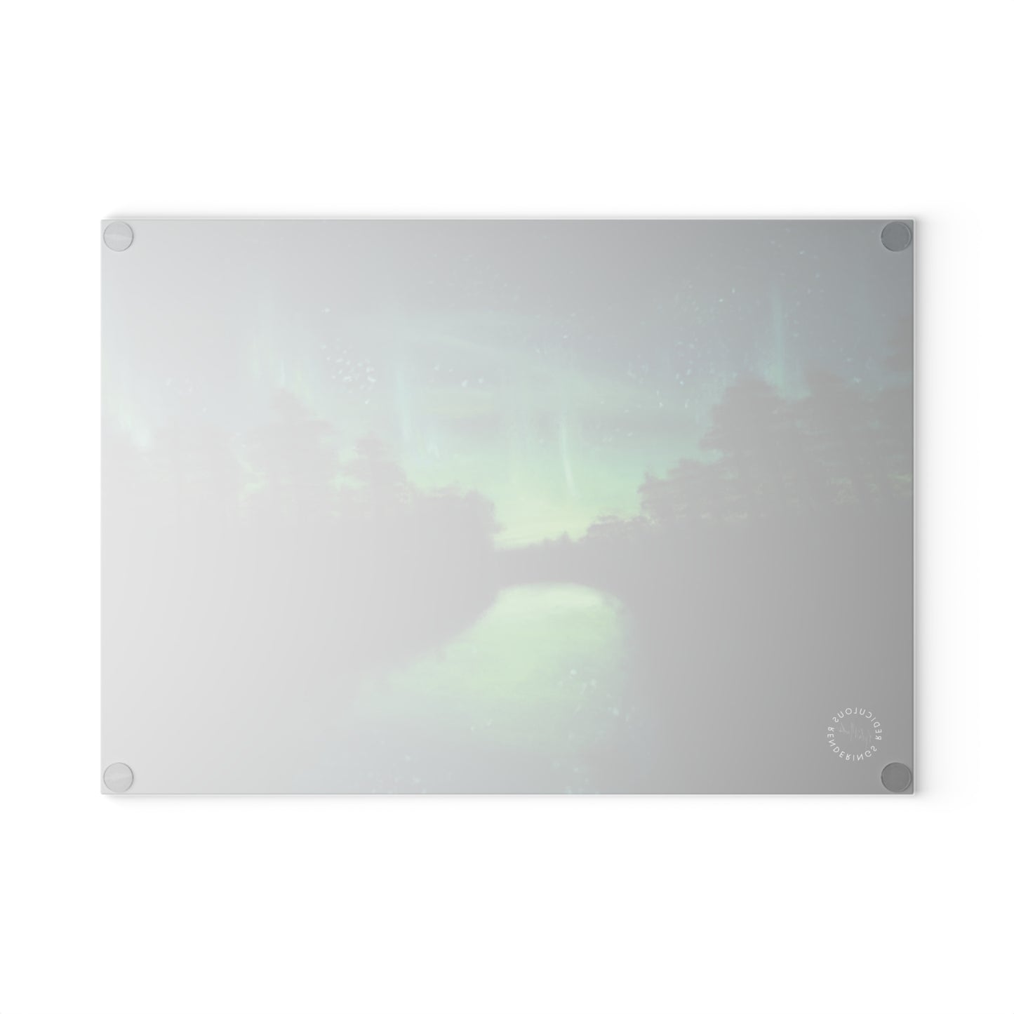 Aurora Night Glass Cutting Board – Northern Lights Kitchen Decor