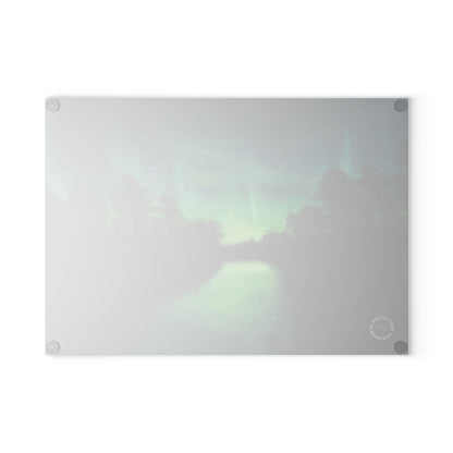 Aurora Night Glass Cutting Board – Northern Lights Kitchen Decor