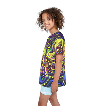 Kids Octopus Sports Jersey — Colorful Neon Sea Creature All-Over Print