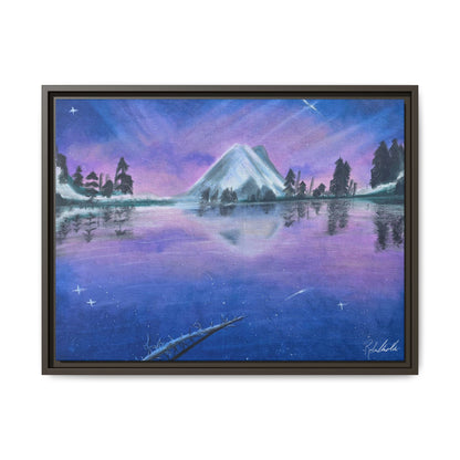 Purple Sky Over Lone Mountain Framed Wall Art
