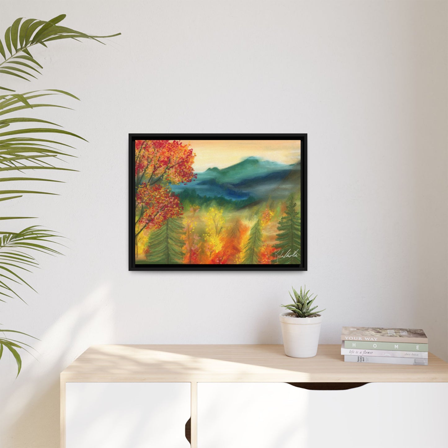 Fall Mountains Framed Wall Art