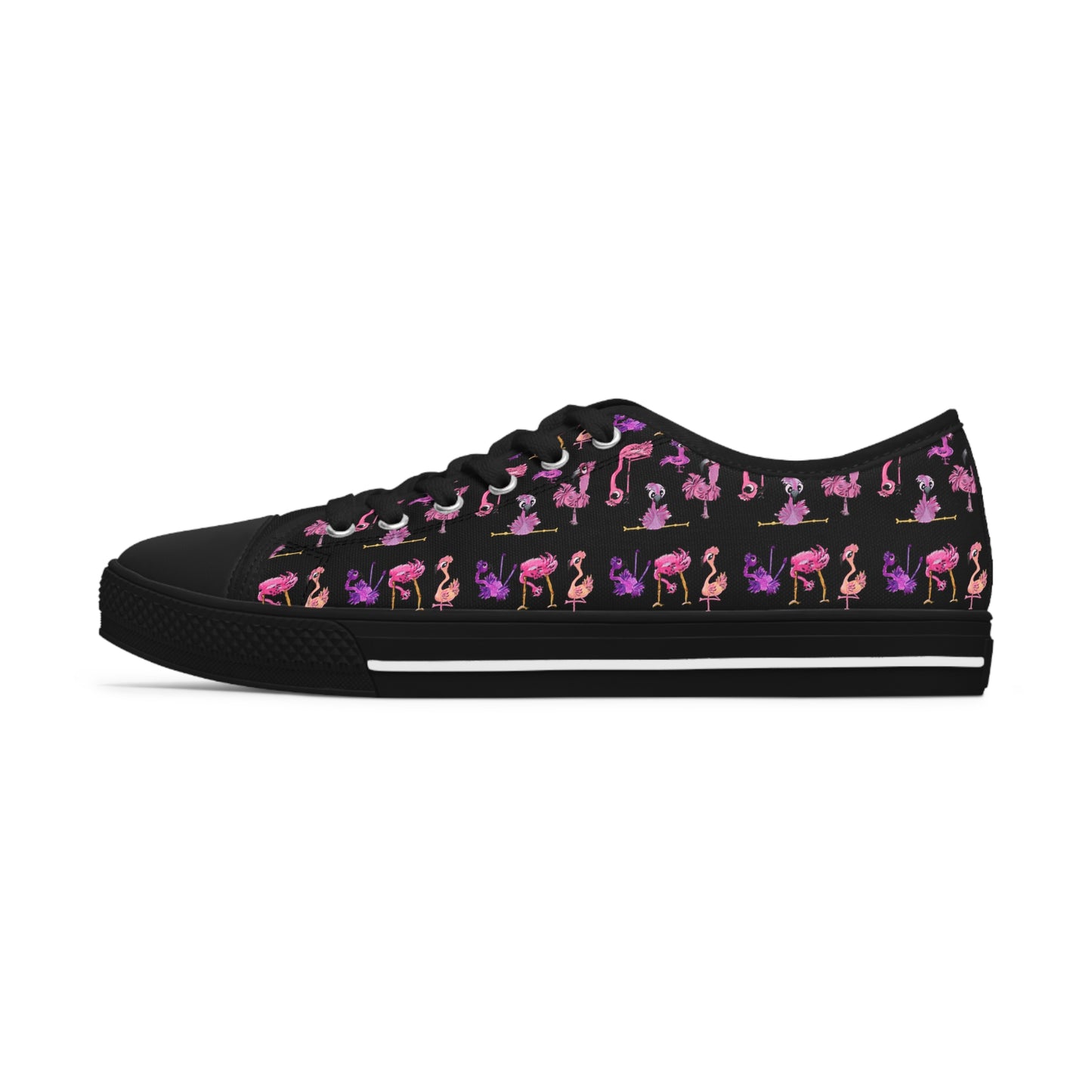 Flamingo Mashup Woman's Classic Low-Top Sneakers Closed Toe Casual Walking Fashion Shoes