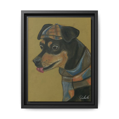 Small Chihuahua Dog in Hat Framed Wall Art