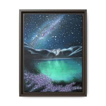 Night Sky over Spring Lake Framed Wall Art