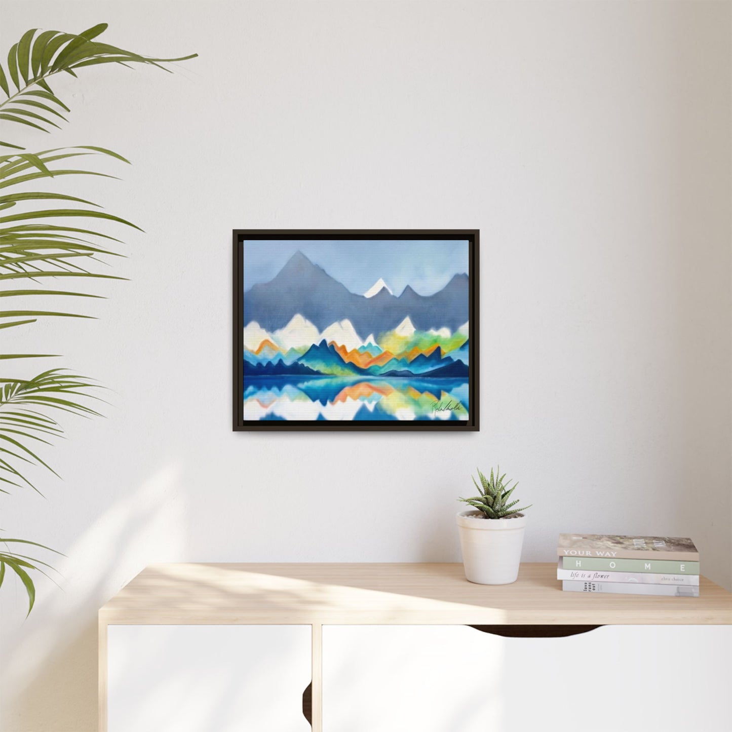 Blue and Gray Smokey Mountains Framed Wall Art