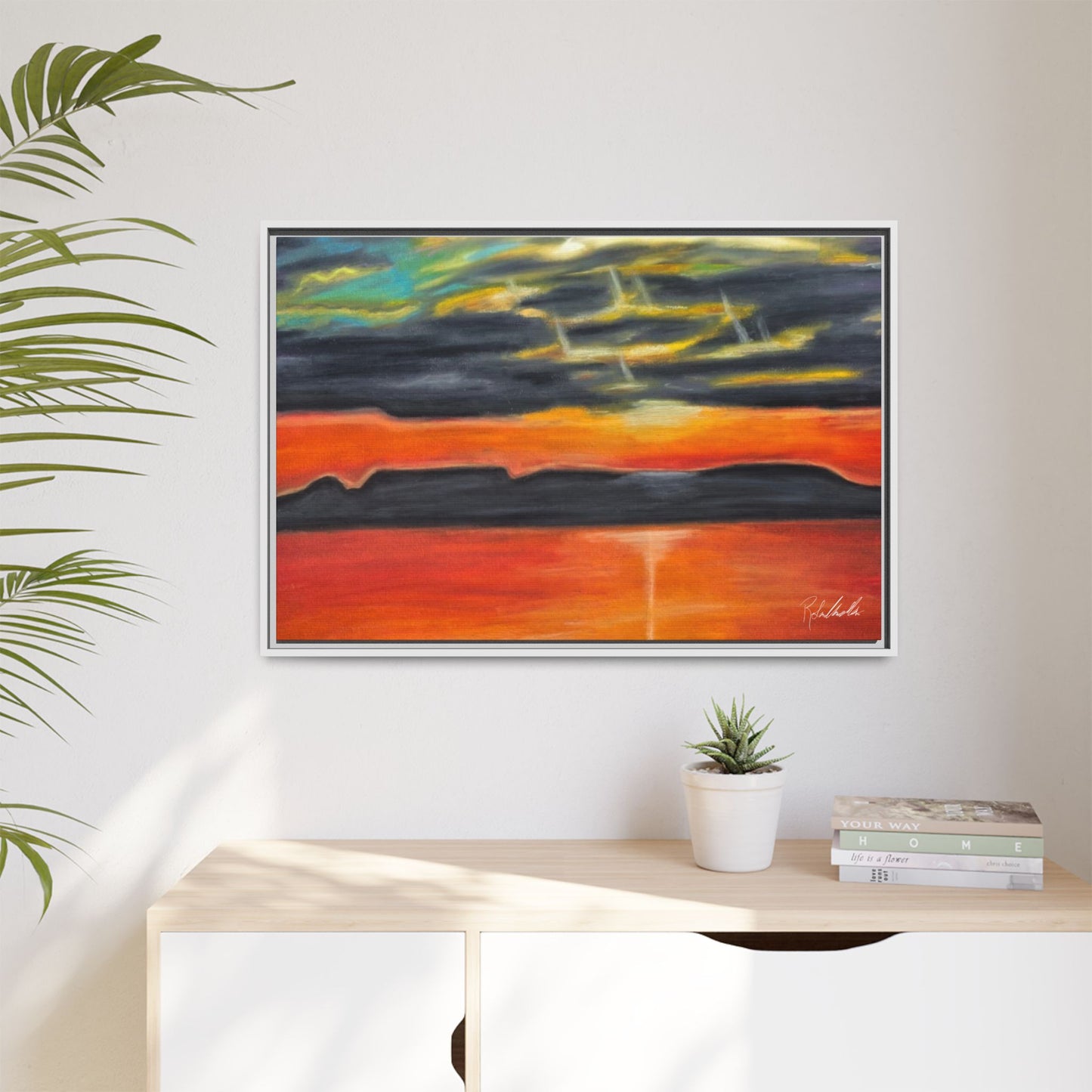 Sleeping Giant at Sunset Framed Wall Art