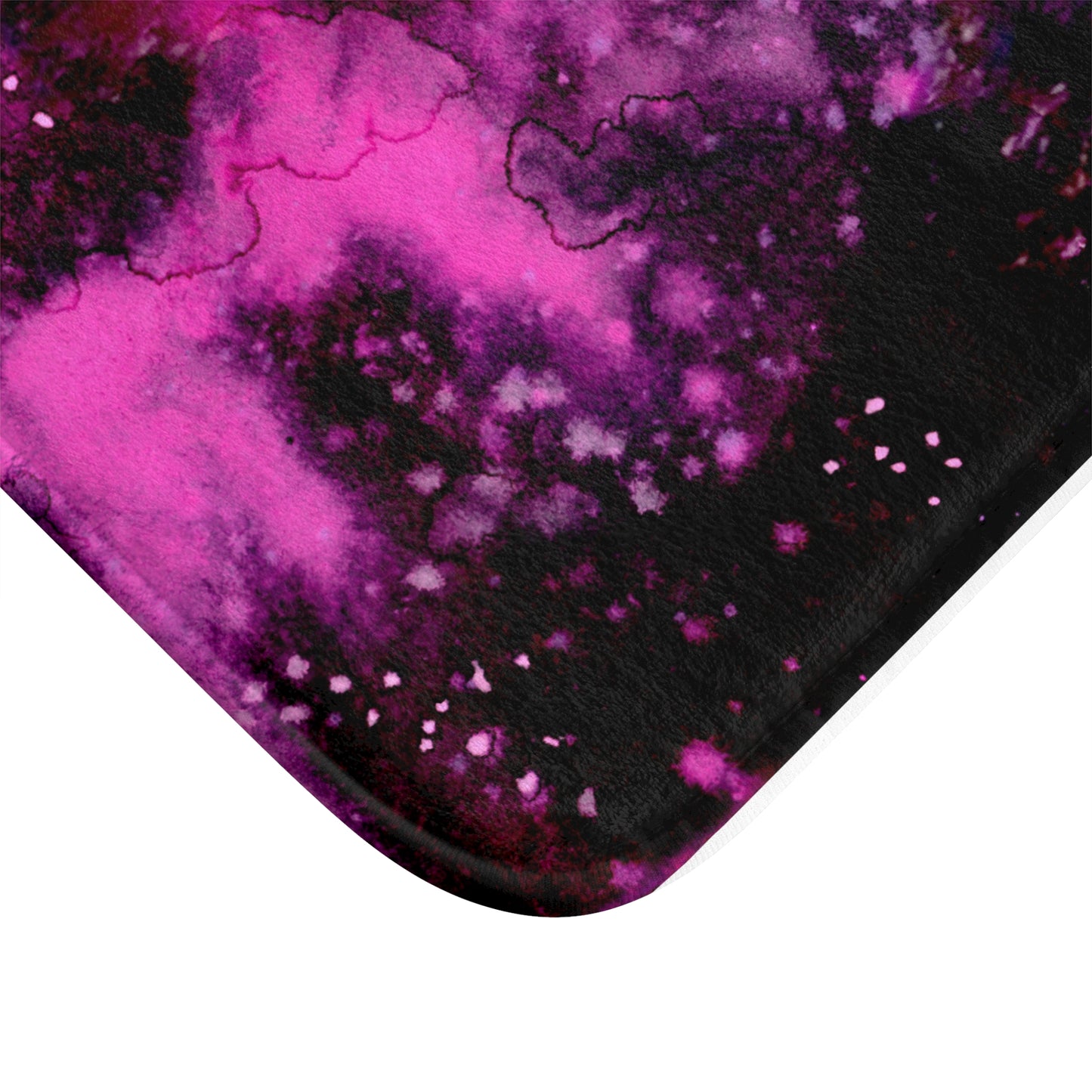 Rose Colored Galaxy Bath Mat  Anti-Slip, 100% Microfiber Rug- Home & Bathroom Supplies