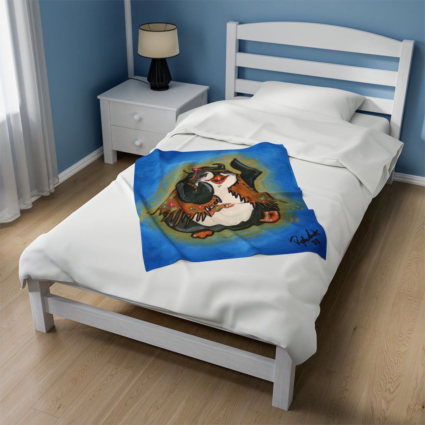 Penguins Velveteen Plush Blanket