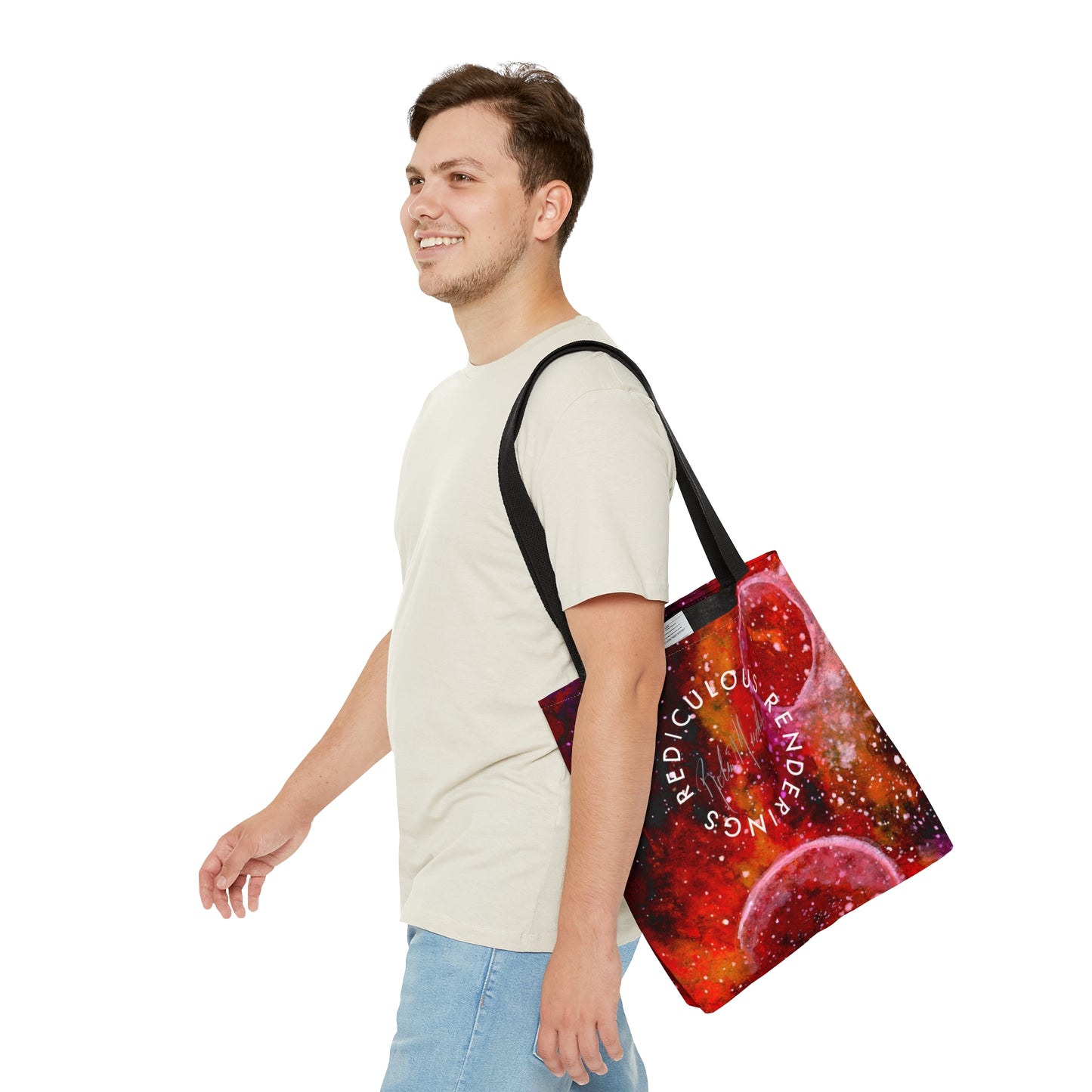 Orange Moons Galaxy Tote