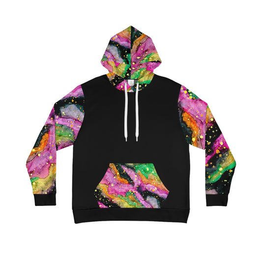 Neon Galaxy Unisex Fashion Hoodie (AOP)