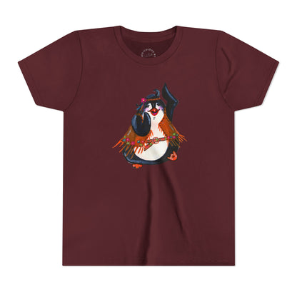 Kids Dancing Penguin Tee — Cute 60s Retro Penguin Graphic Youth T‑Shirt