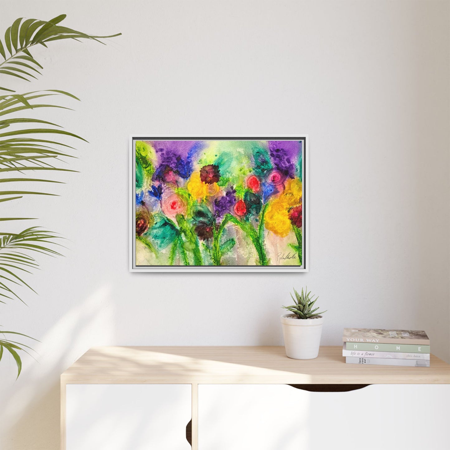 Abstract Flowers Framed Wall Art
