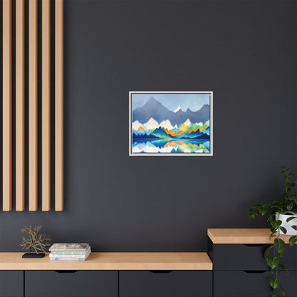 Blue and Gray Smokey Mountains Framed Wall Art