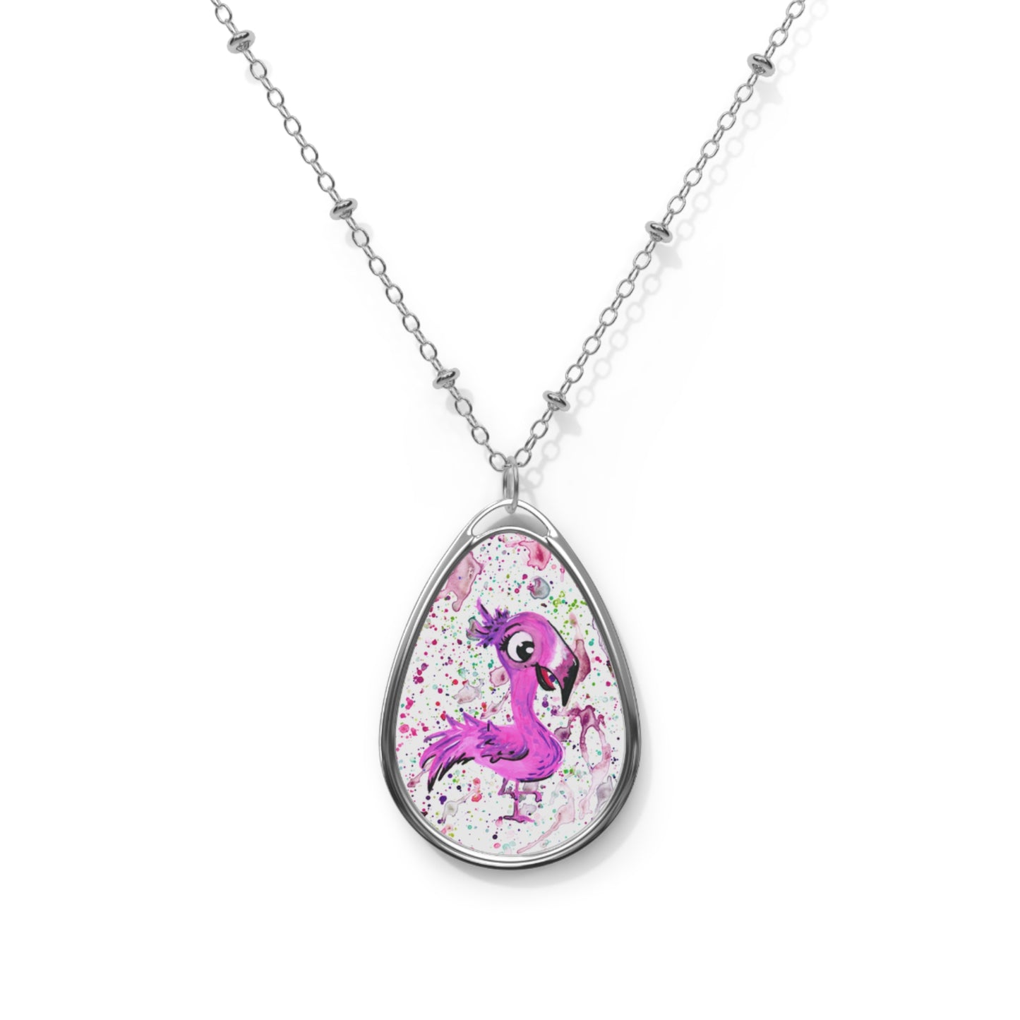 Flamingo 4 Oval Necklace