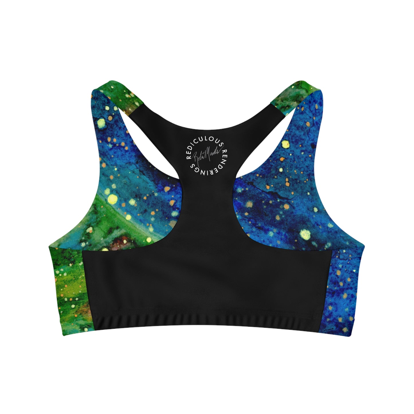 Blue Planet Galaxy Seamless Sports Bra (AOP)