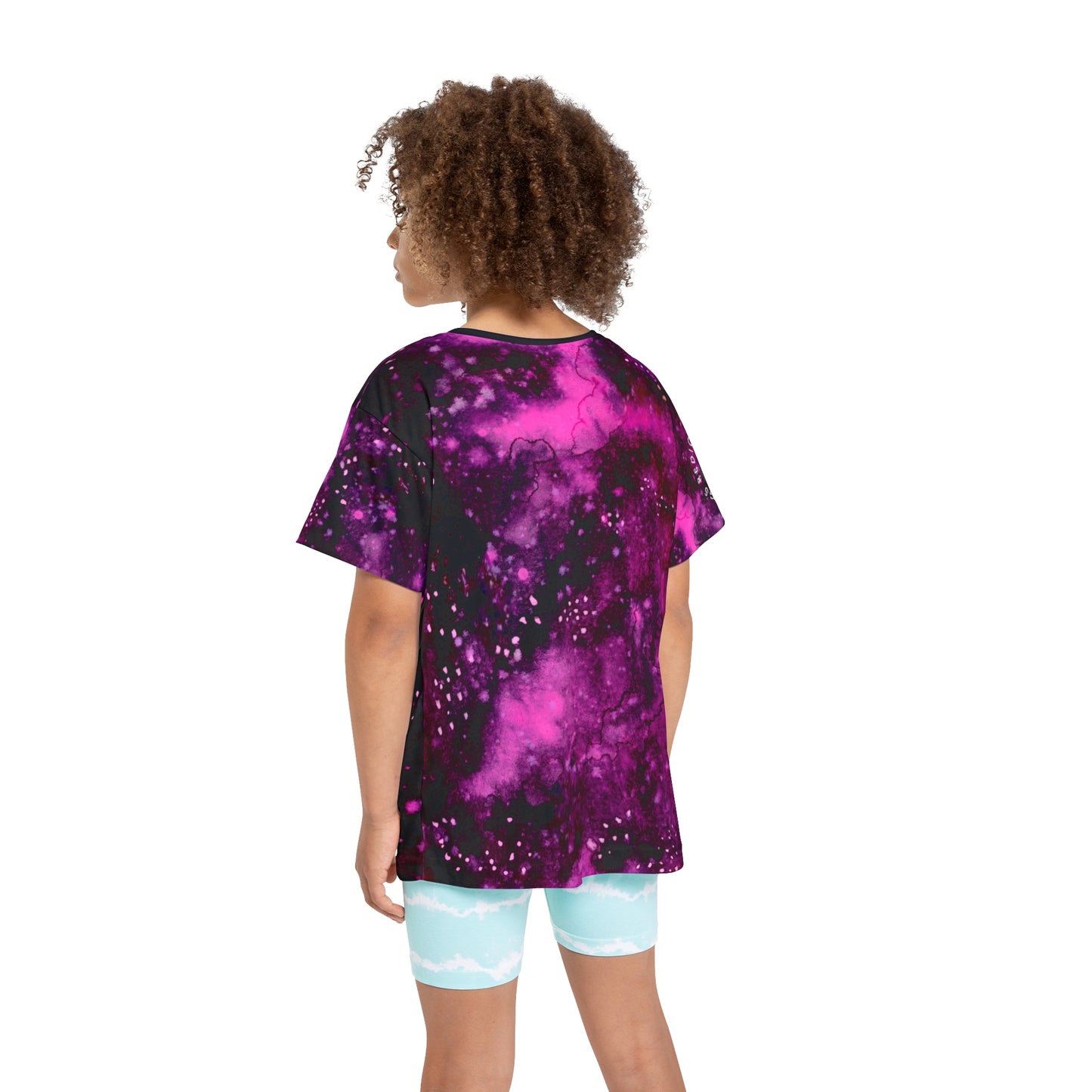 Rose Colored Galaxy Kids Sports Jersey (AOP)