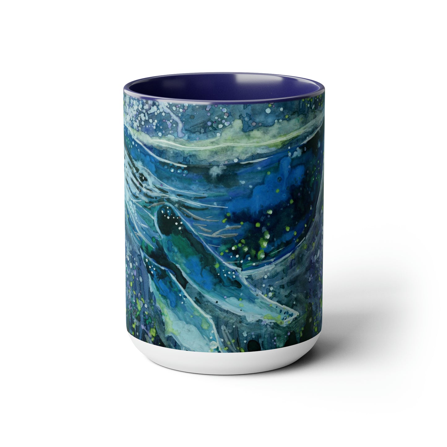 Whale Two-Tone Coffee Mugs, 15oz