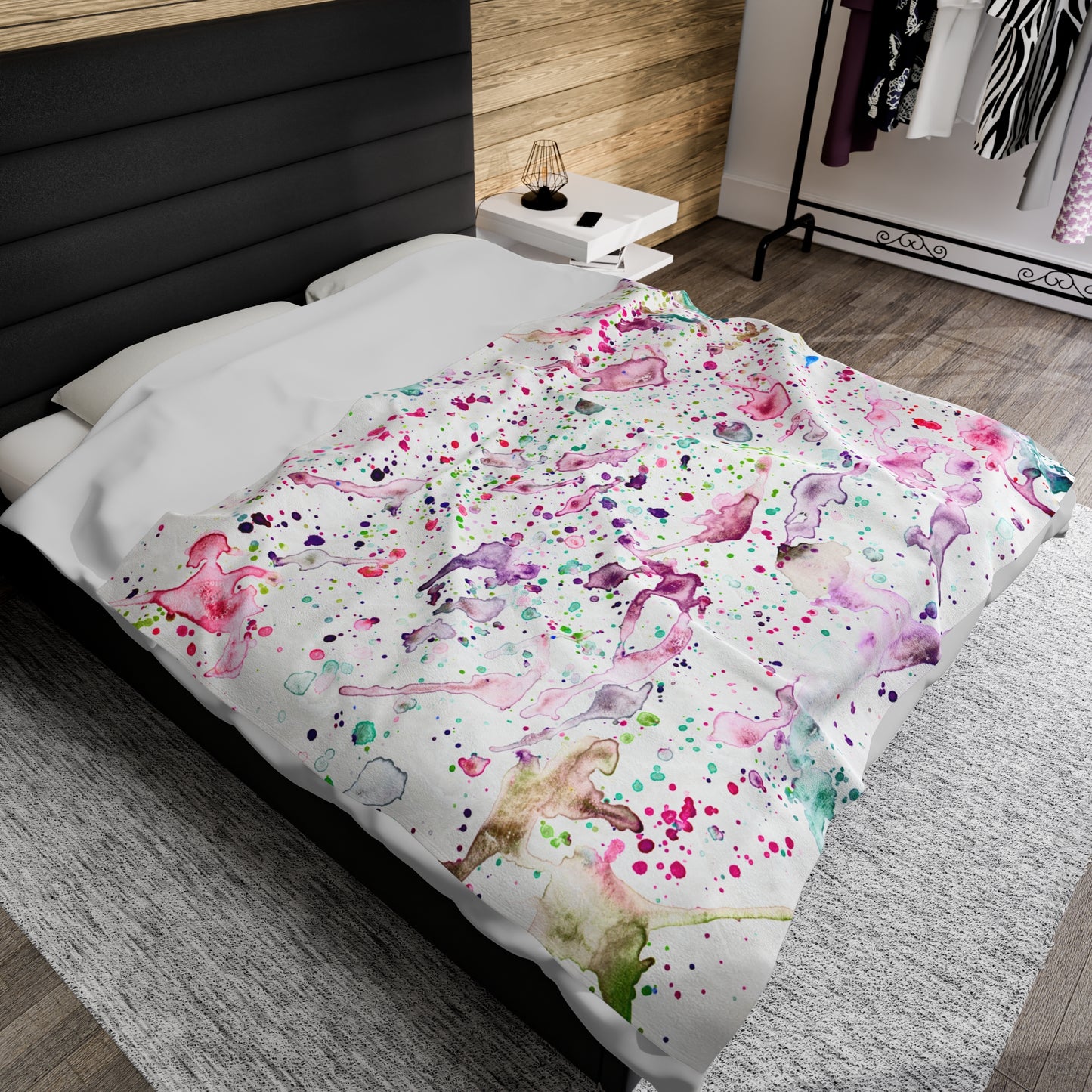 Bright Splashes Velveteen Plush Blanket