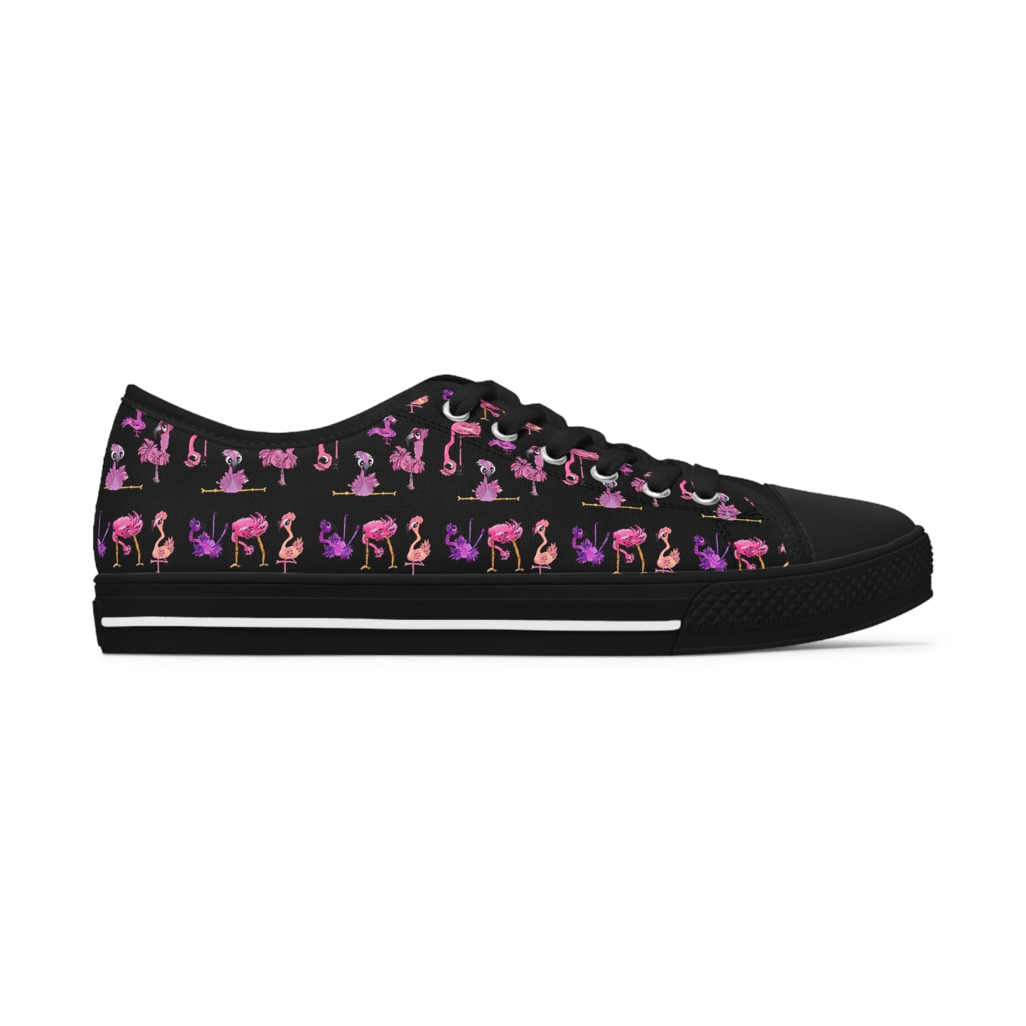 Flamingo Mashup Woman's Classic Low-Top Sneakers Closed Toe Casual Walking Fashion Shoes