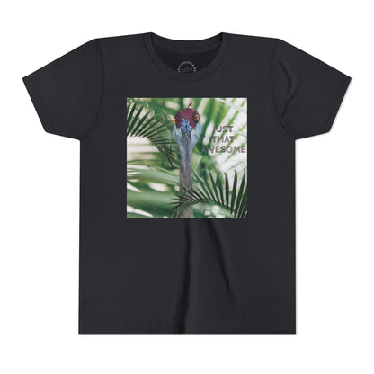Youth Tee — 'Just That Person' Tropical Bird Graphic