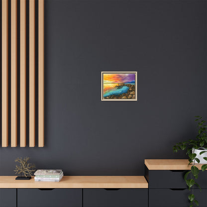 Sunset Ocean Beach Framed Wall Art