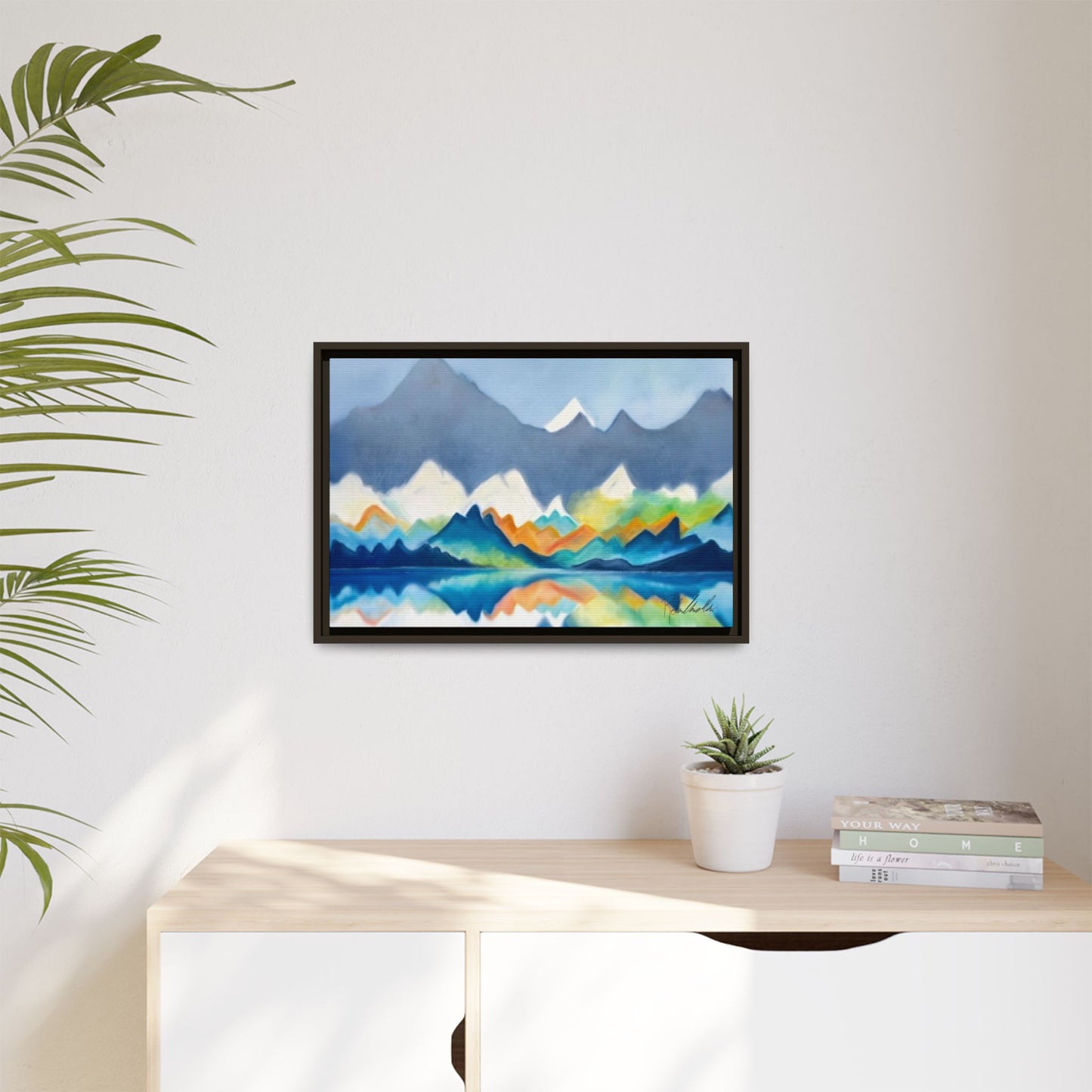 Blue and Gray Smokey Mountains Framed Wall Art