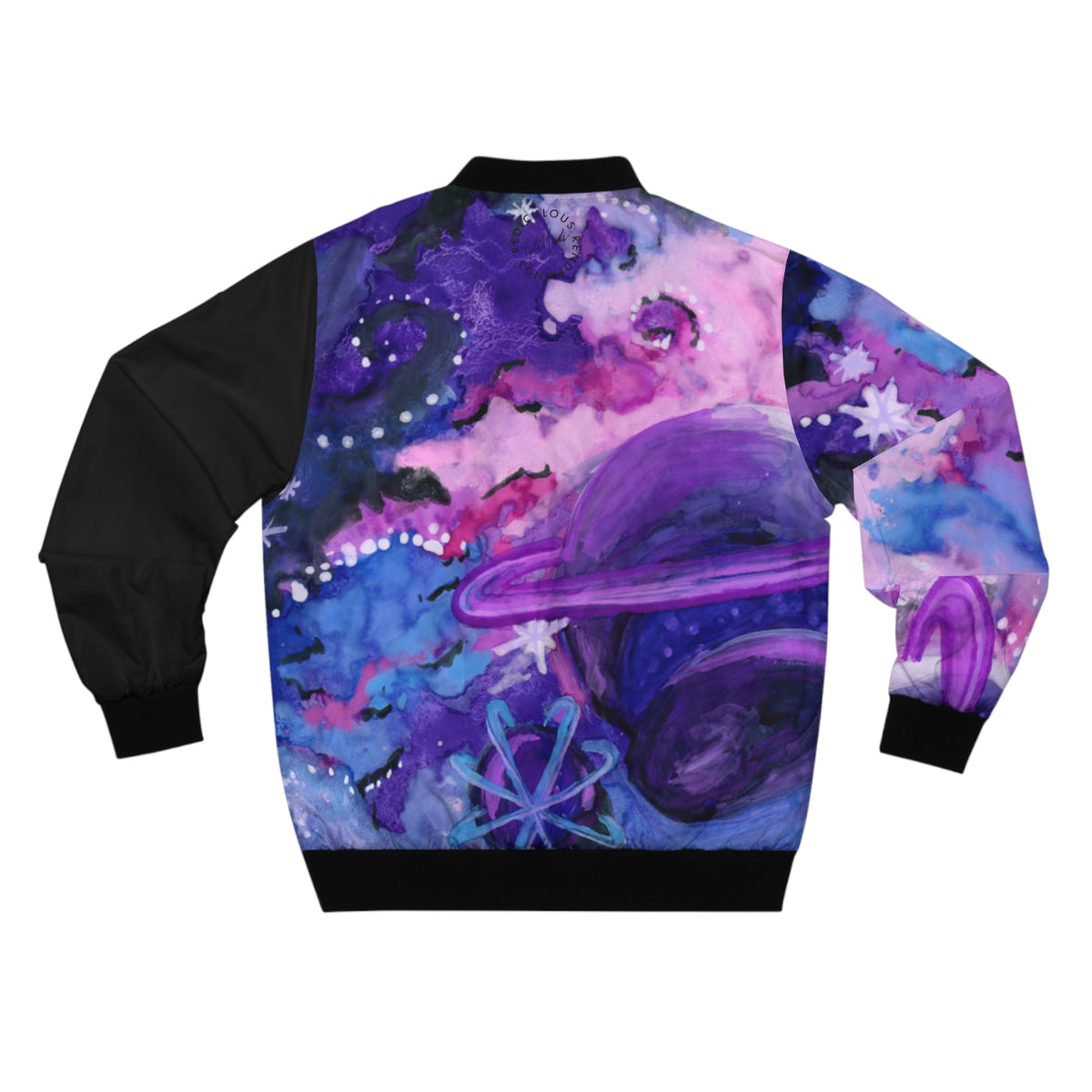 Galaxy Nebula Bomber Jacket - Purple Space Planet AOP