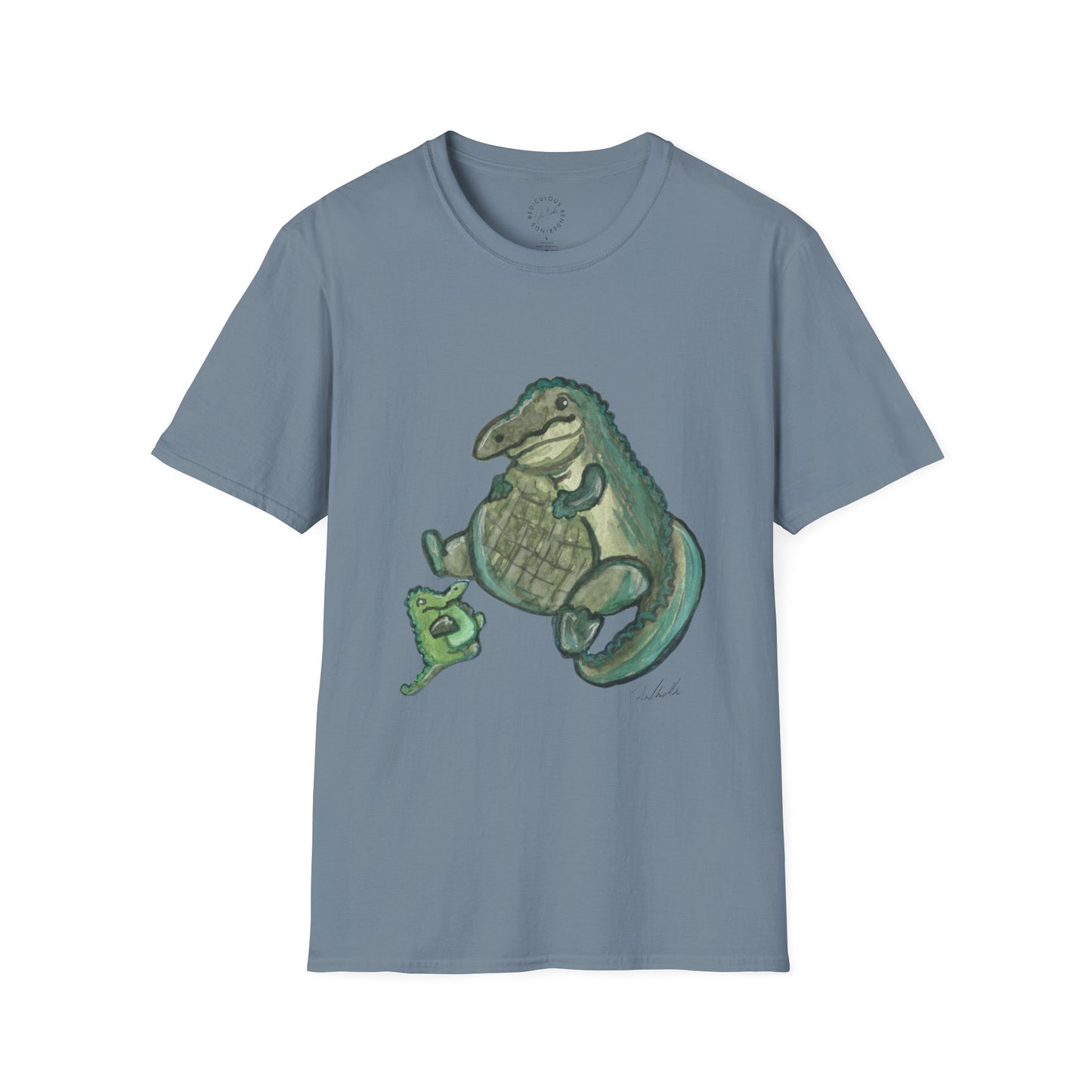 Father Son Alligator Unisex Softstyle Print T-Shirt