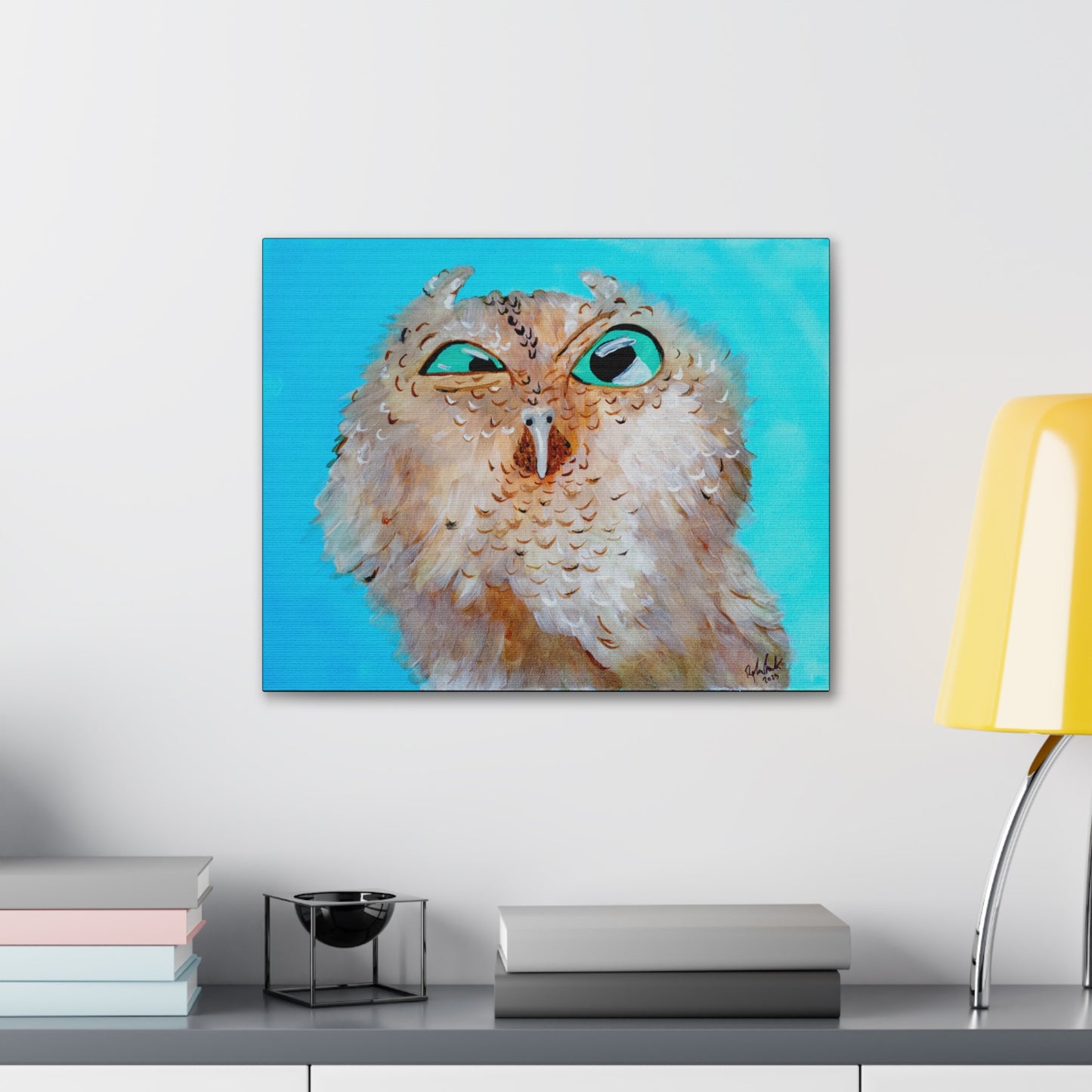 Grumpy Owl Canvas Gallery Wraps