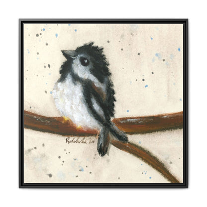 Black Finch Bird Framed Wall Art