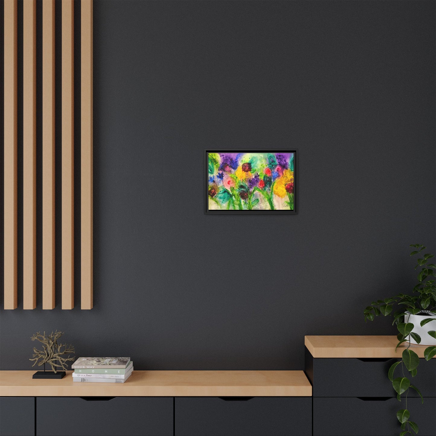 Abstract Flowers Framed Wall Art