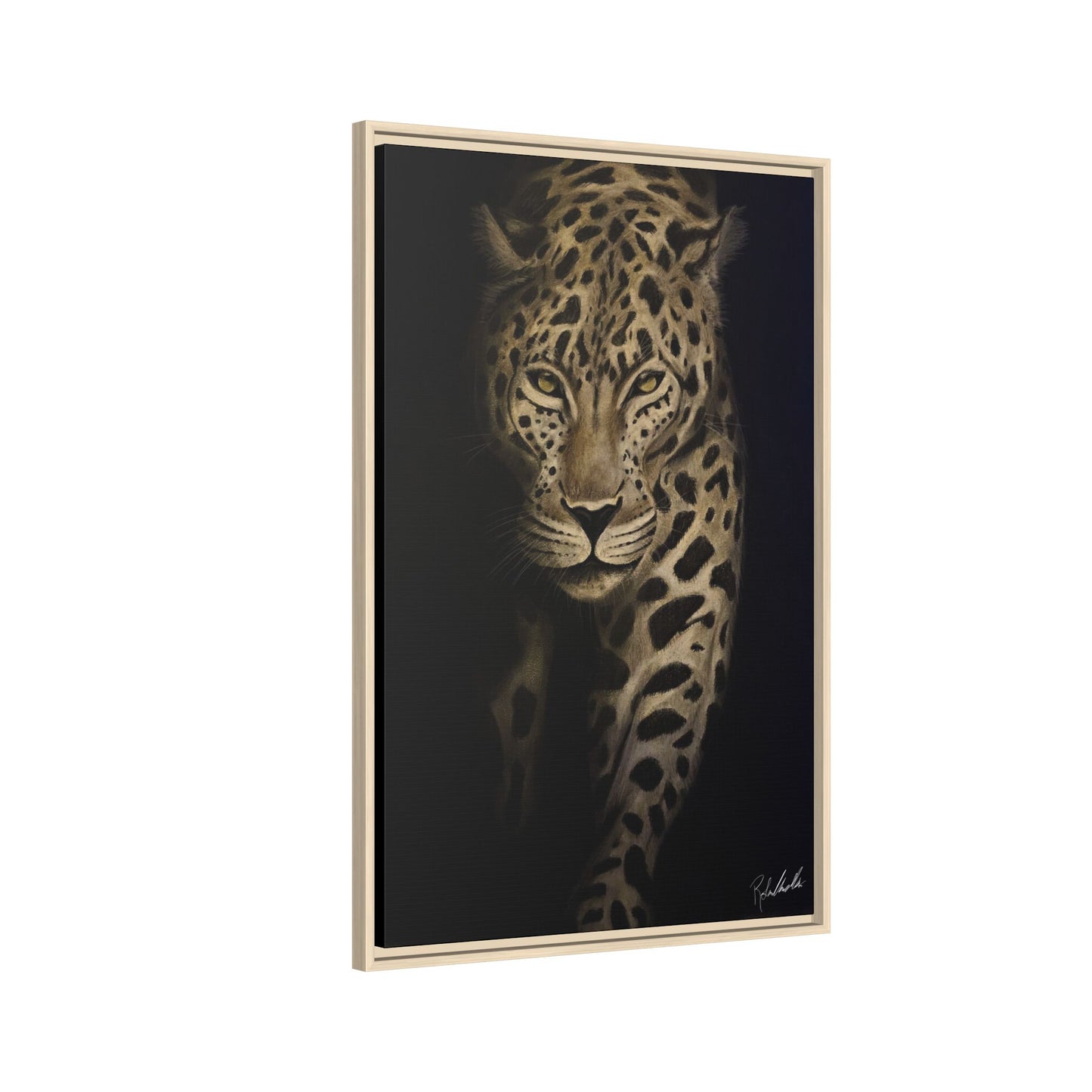 Leopard at Night Framed Wall Art