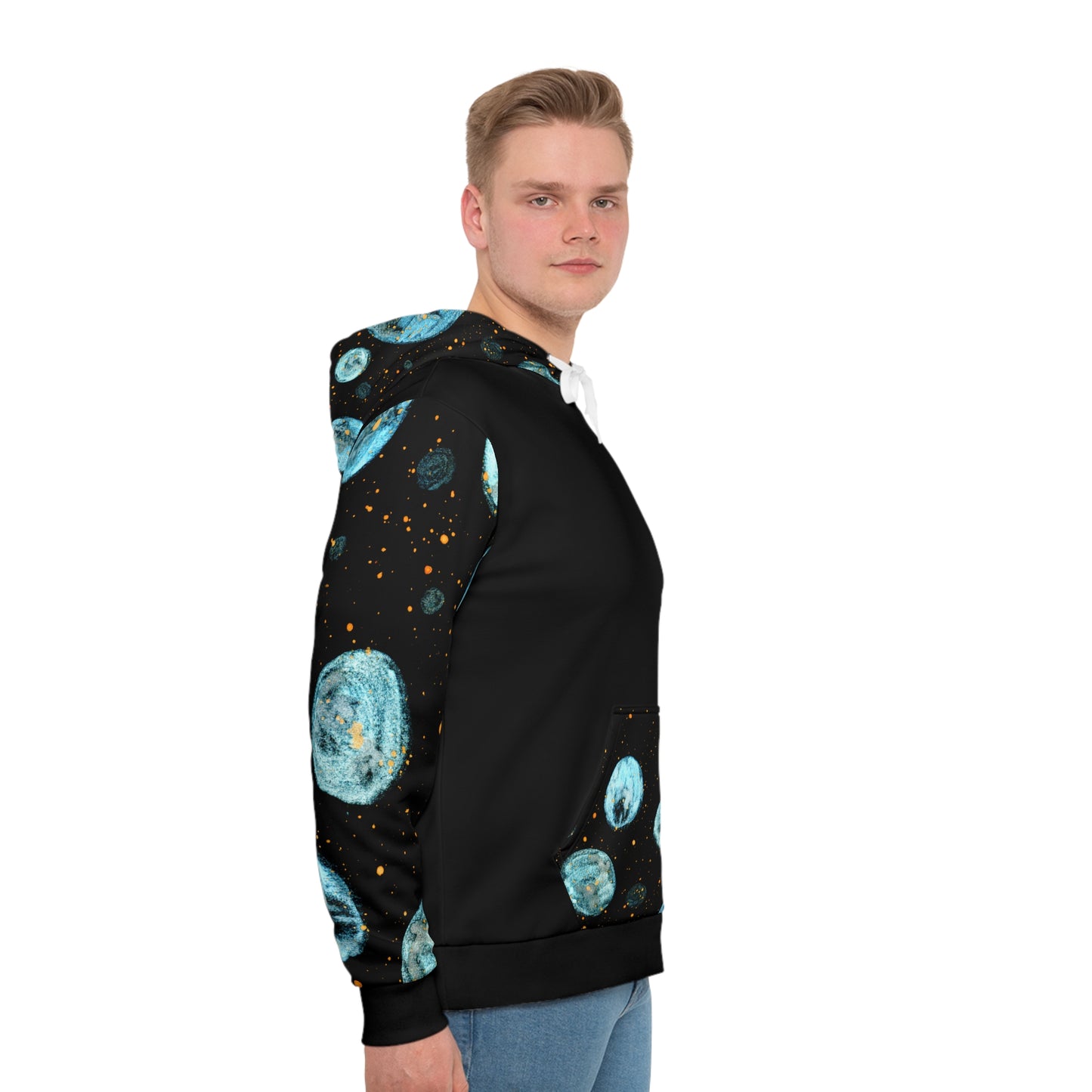 Little Blue Planets Galaxy Unisex Fashion Hoodie (AOP)