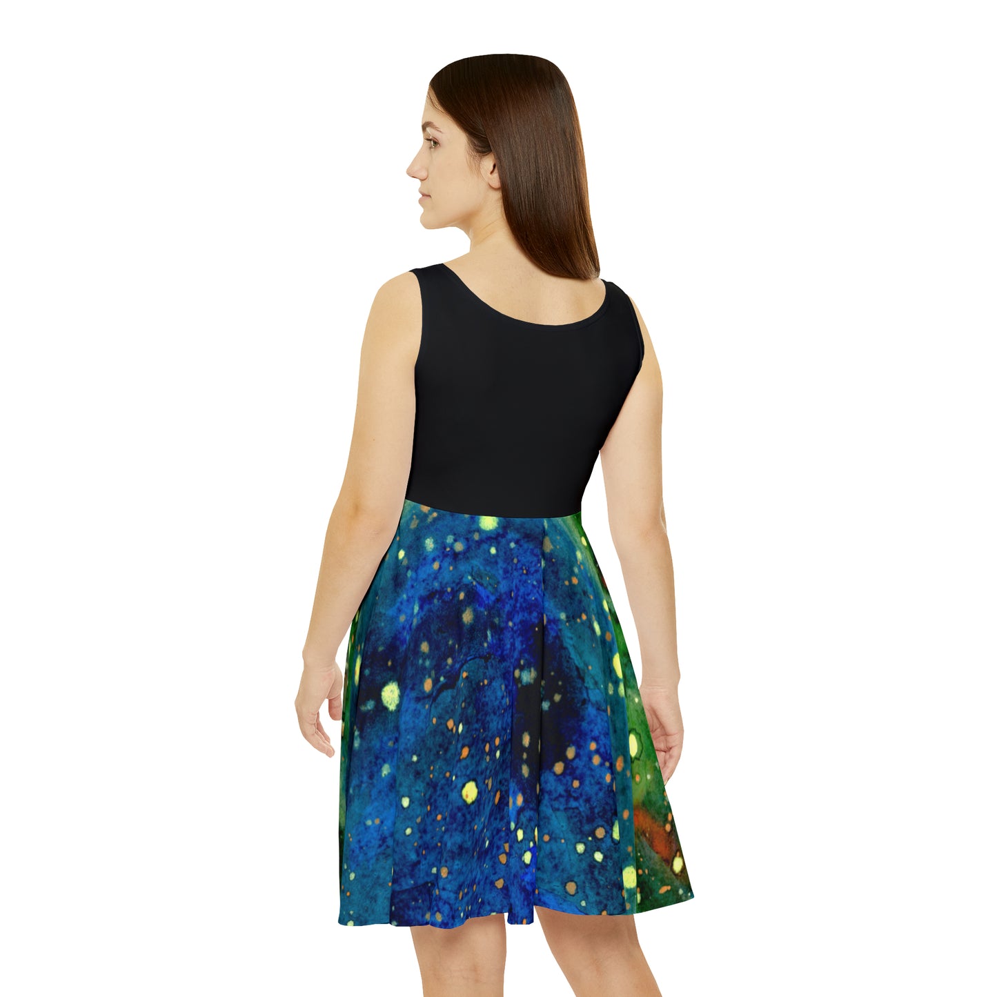 Blue Planet Galaxy Women's Skater Dress (AOP)