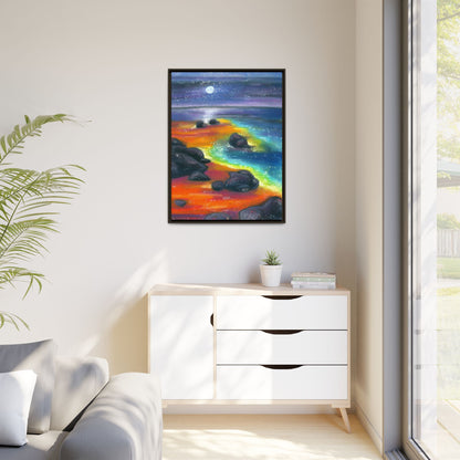 Beach at Night Frame Wall Art