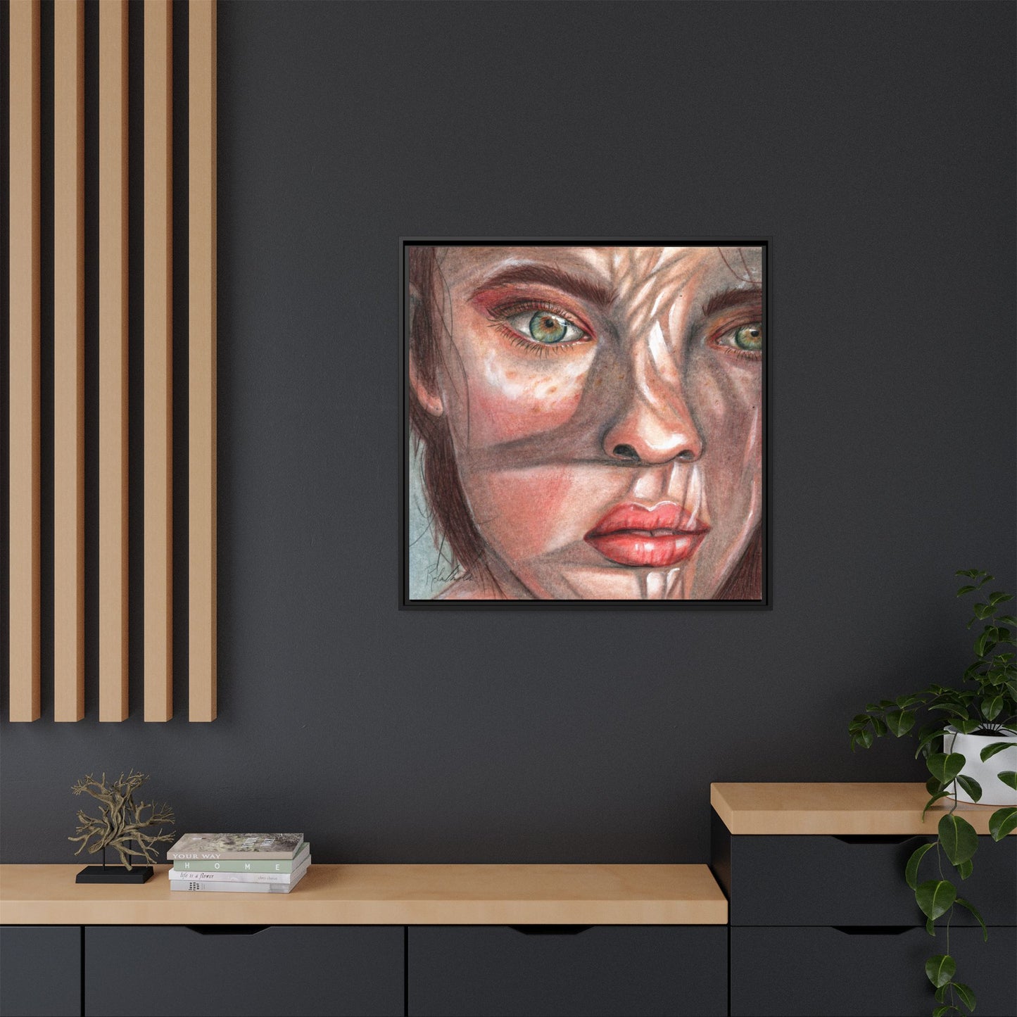 Woman In the Shadows Framed Wall Art