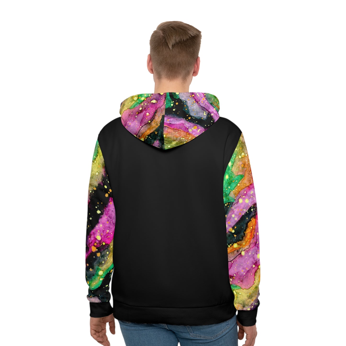 Neon Galaxy Unisex Fashion Hoodie (AOP)