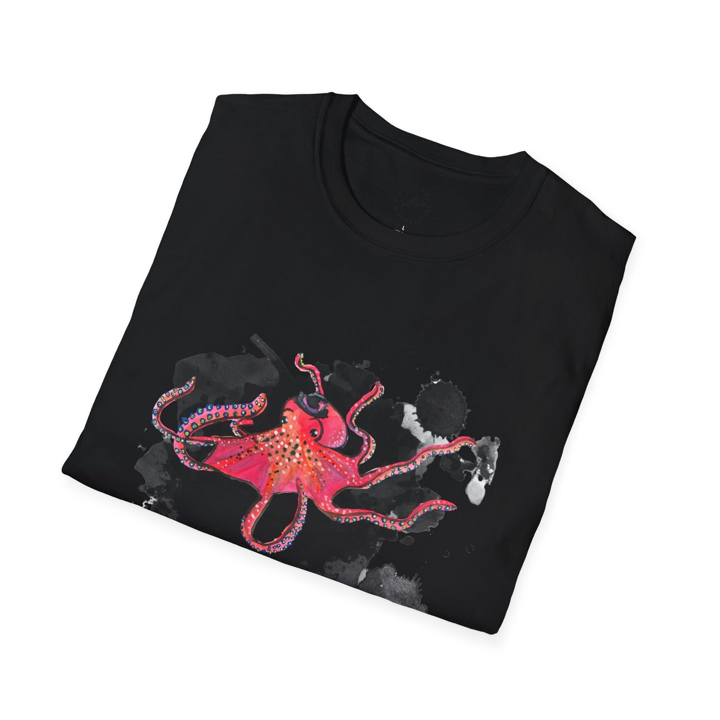 Octopus Ink Blot Unisex Softstyle T-Shirt