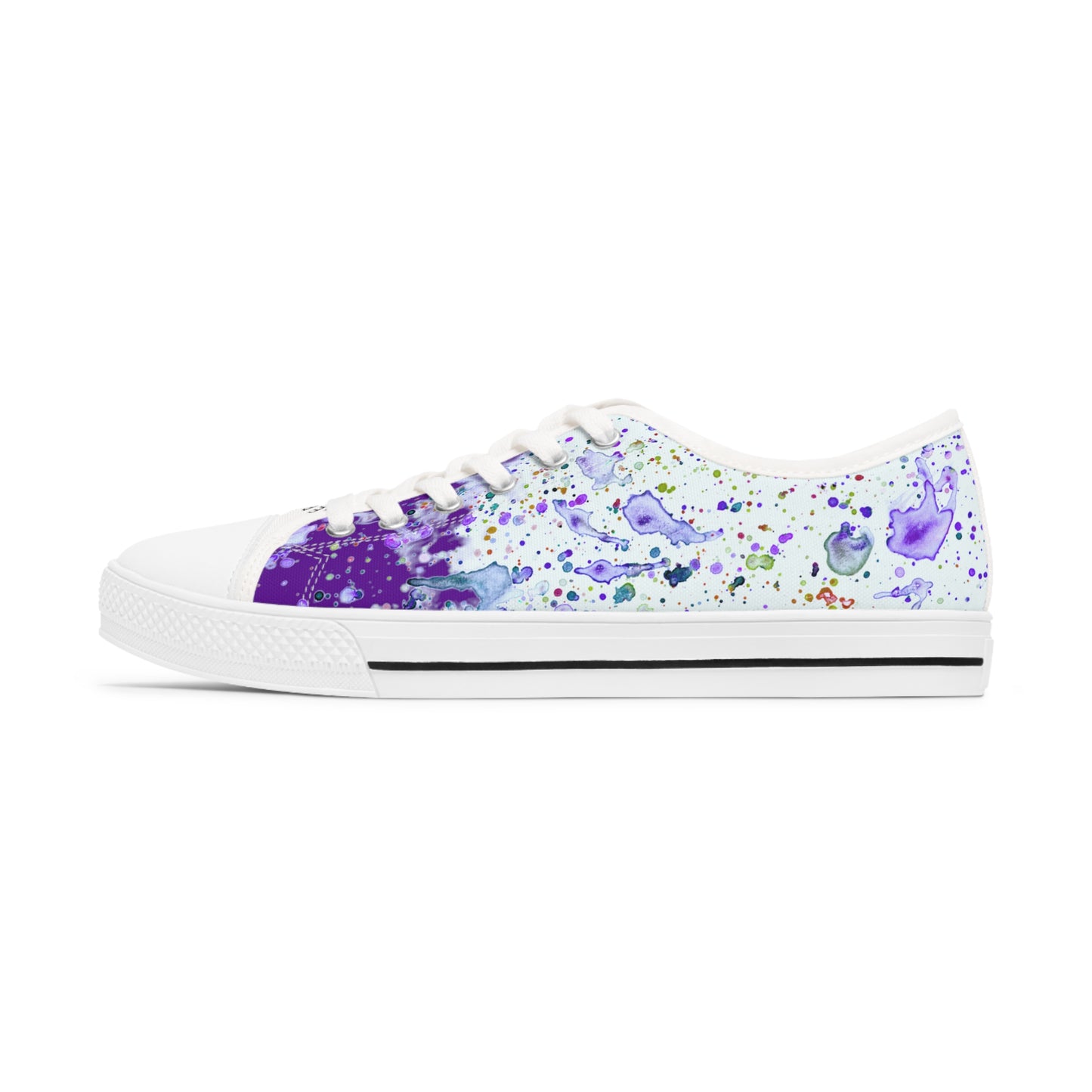 Purple Color Splash Unisex Classic Low Top Sneakers