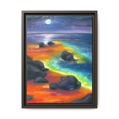 Beach at Night Frame Wall Art